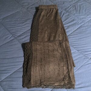 Fashion Nova black flowy beach pants